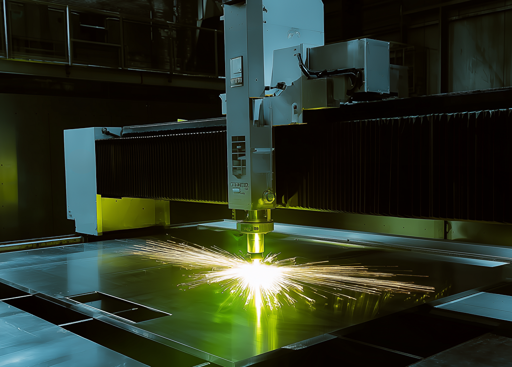 Laser cutting aluminium panels